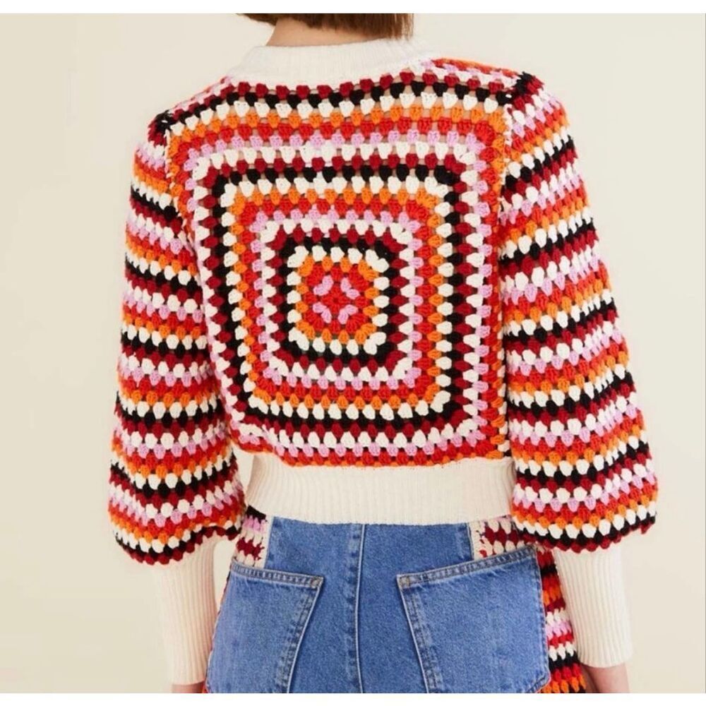 Farm Rio Knit Multi Color Sweater | Medium - Picture 3 of 12